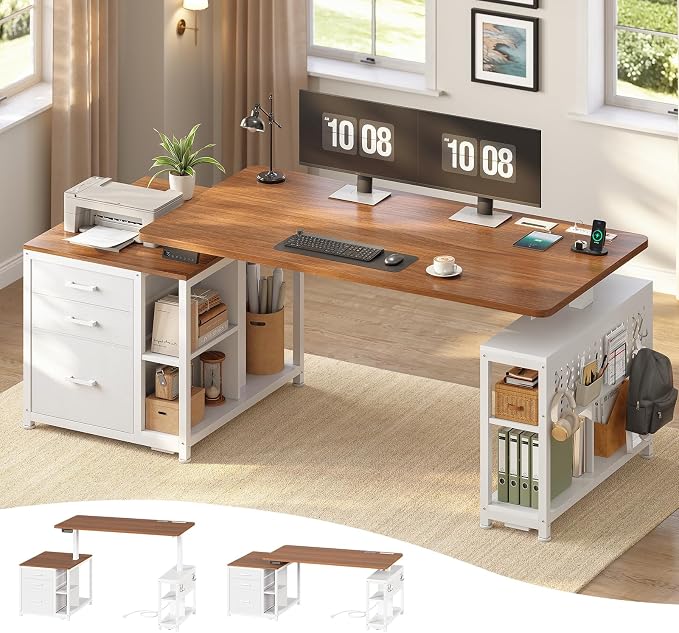 L-Shaped Electric Standing Desk