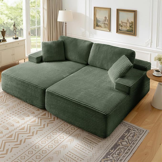 Corduroy Double Chaise Lounge