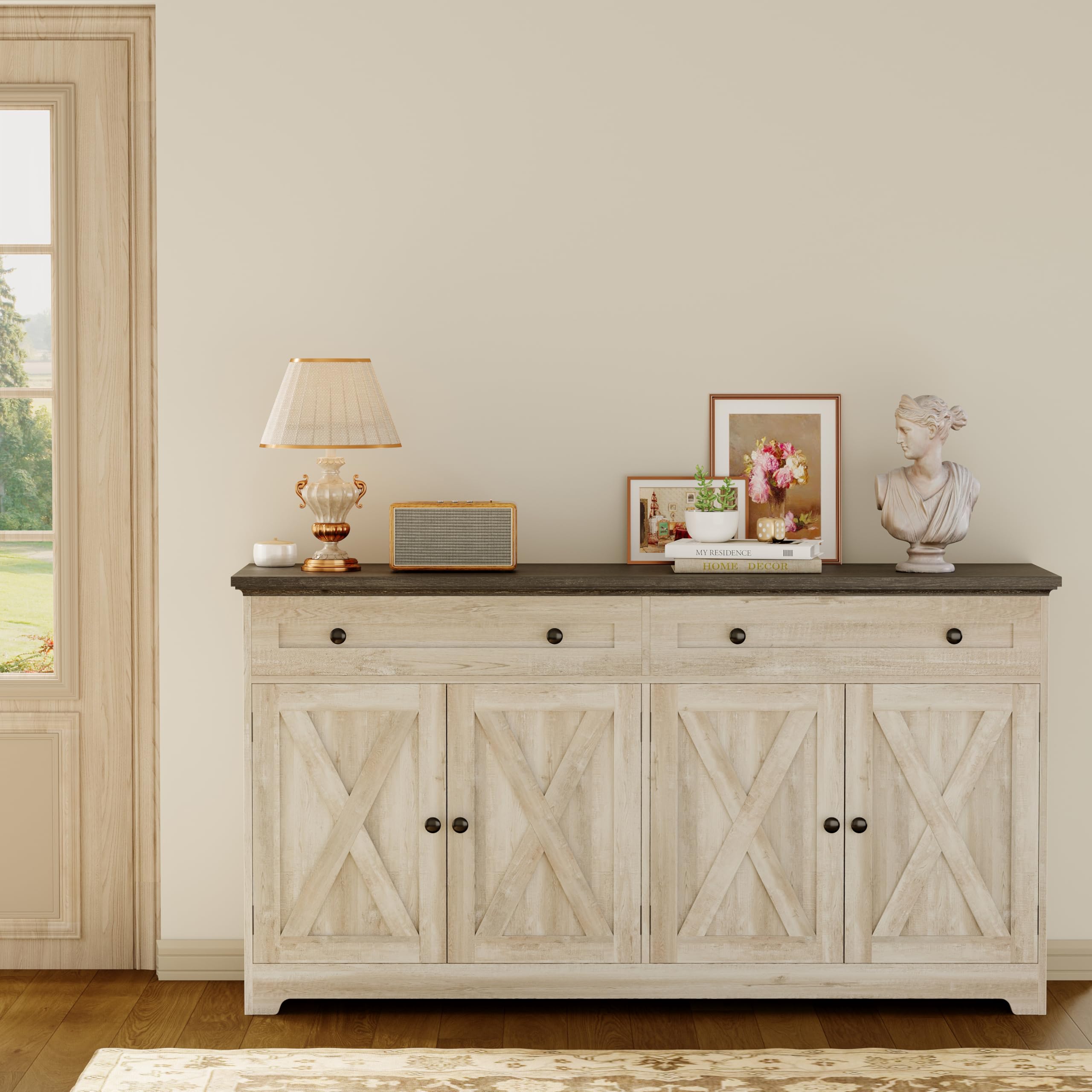 Buffet Cabinet with Storage & Drawers