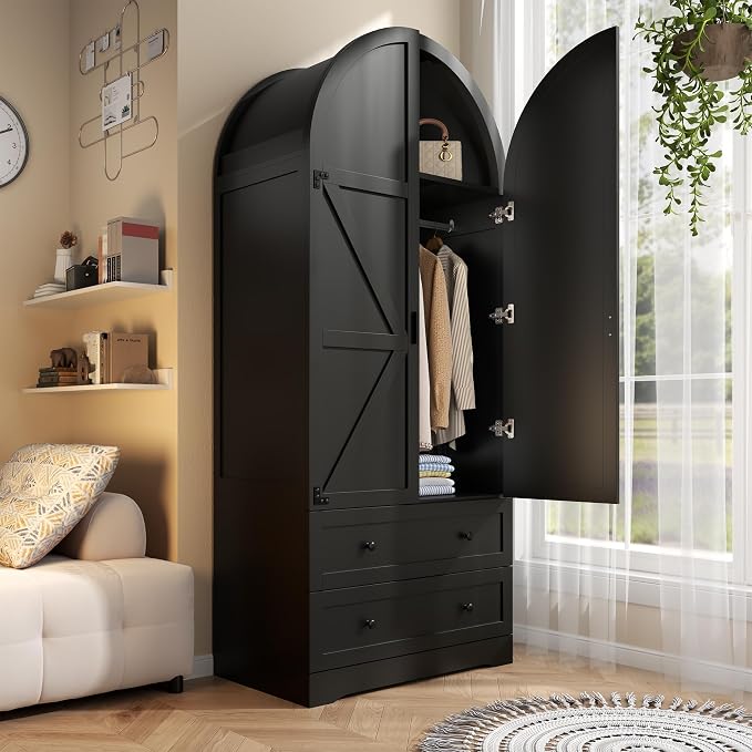 White Wardrobe with Drawers