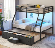 Twin Over Full Bunk Bed with Trundle