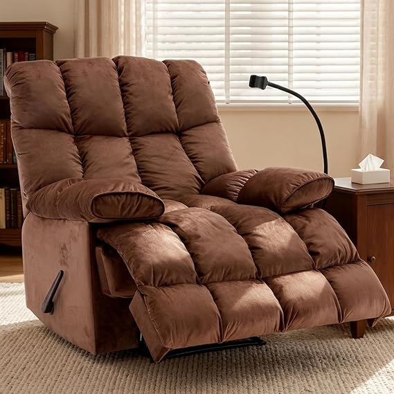 Teal Oversized Manual Recliner