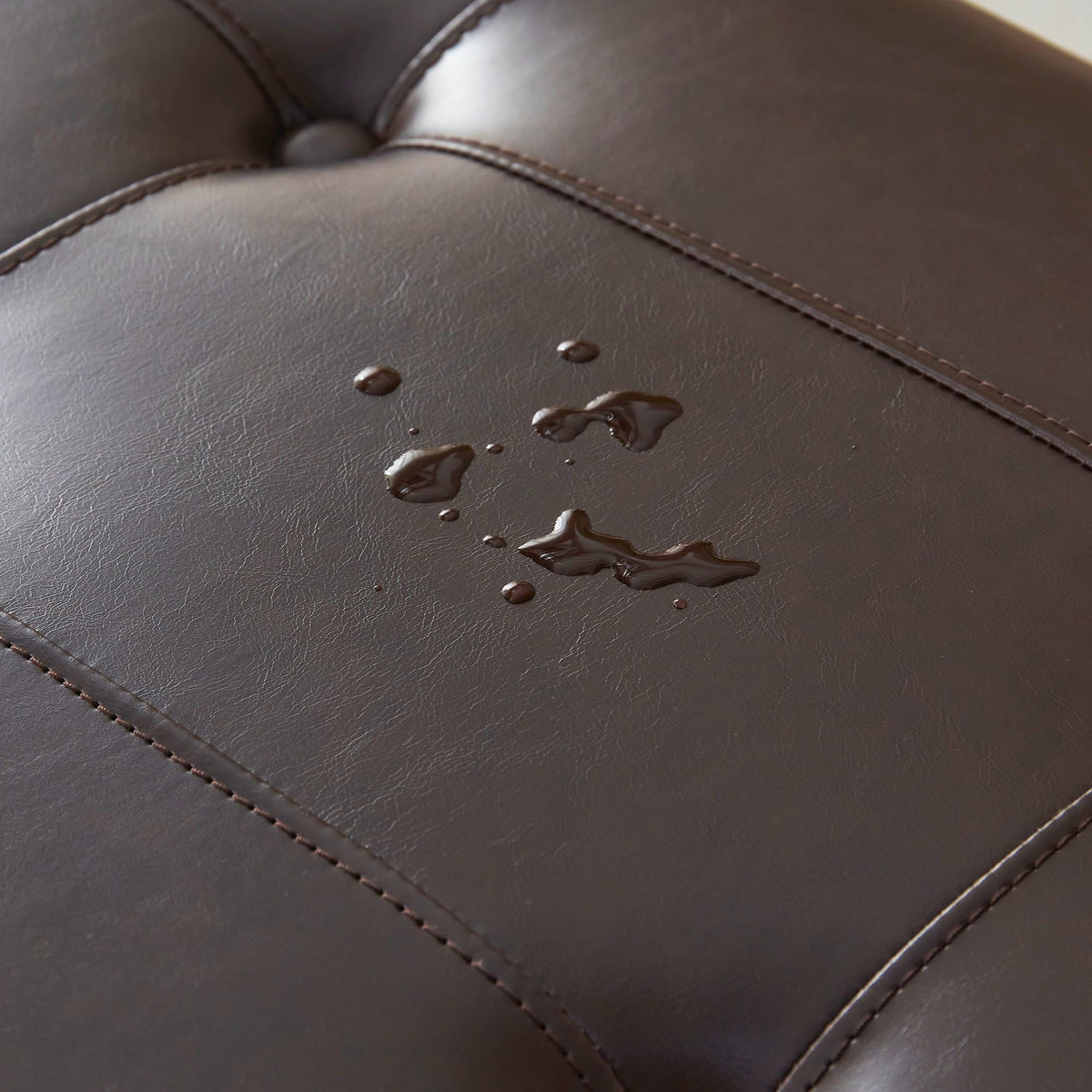 Faux Leather Storage Ottoman Bench