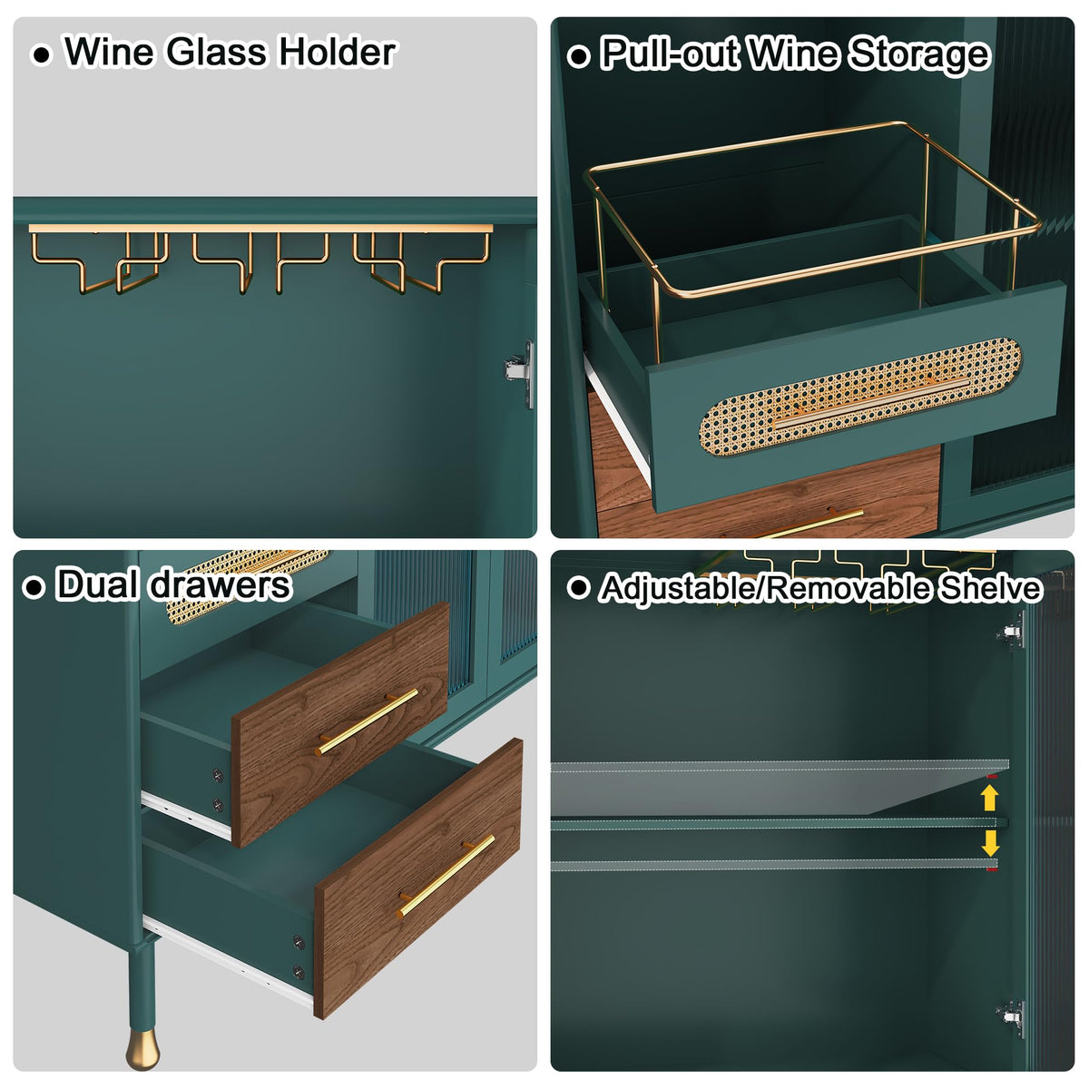 Bar Cabinet with Wine Rack
