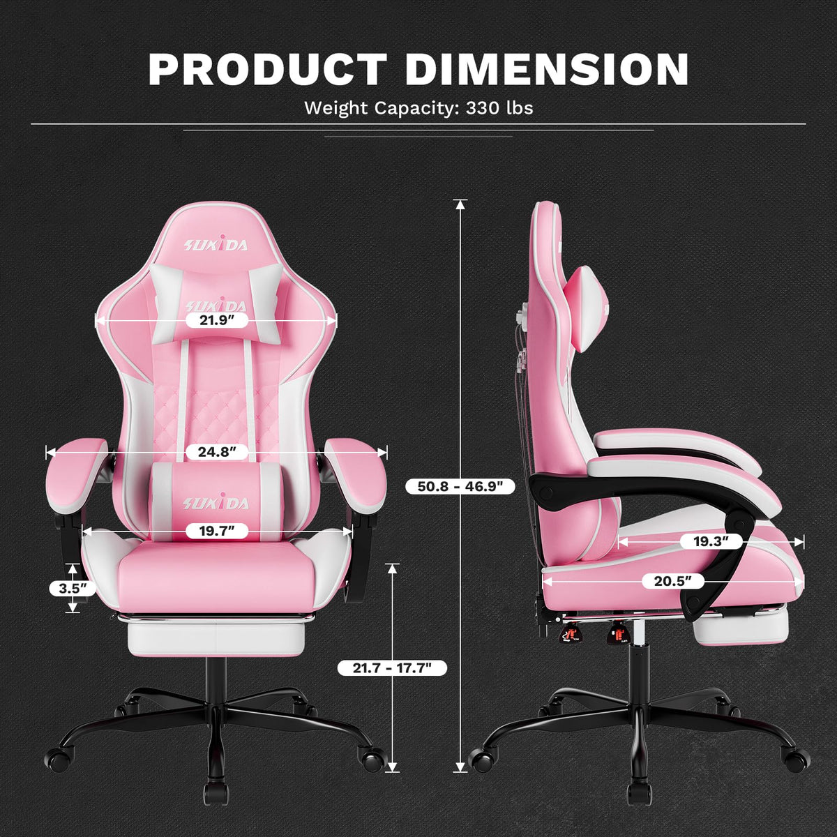 Pocket Spring Gaming Chair with Footrest
