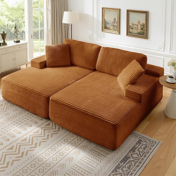 Corduroy Double Chaise Lounge