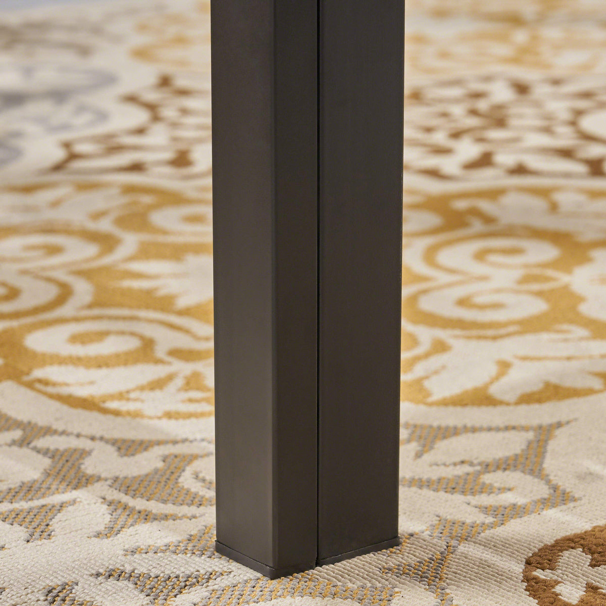 Christopher Knight Home Dining Table, Teak Finish + Black