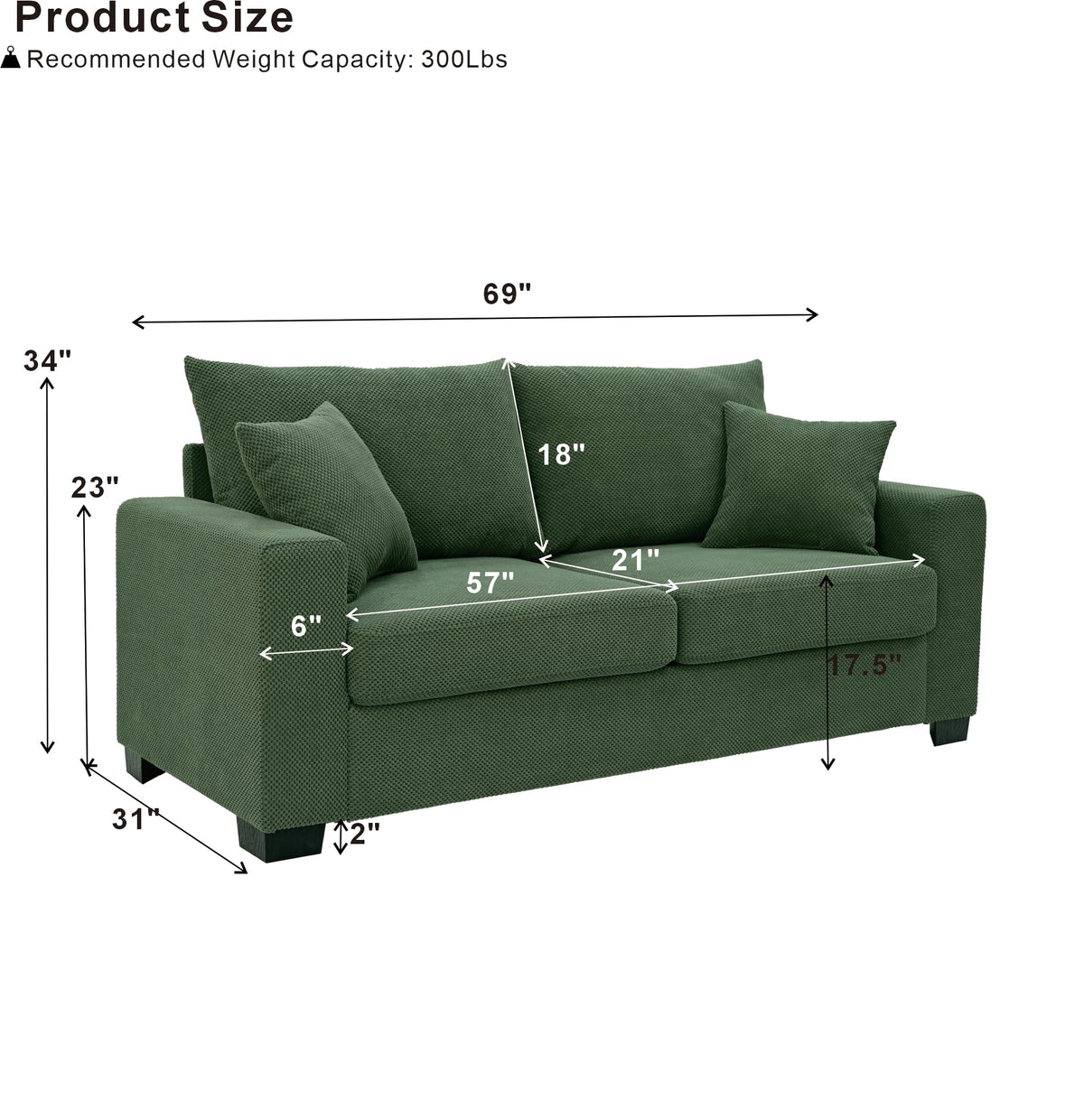 Mid-Century Modern Loveseat