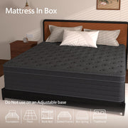 Zhihuvg Queen Size Mattress 14 Inch,Hybrid Mattress in a Box with Individual Pocket Spring,Gel Memory Foam Queen Mattress,Breathable Supportive and Pressure Relief for Cool Night,Medium Firm