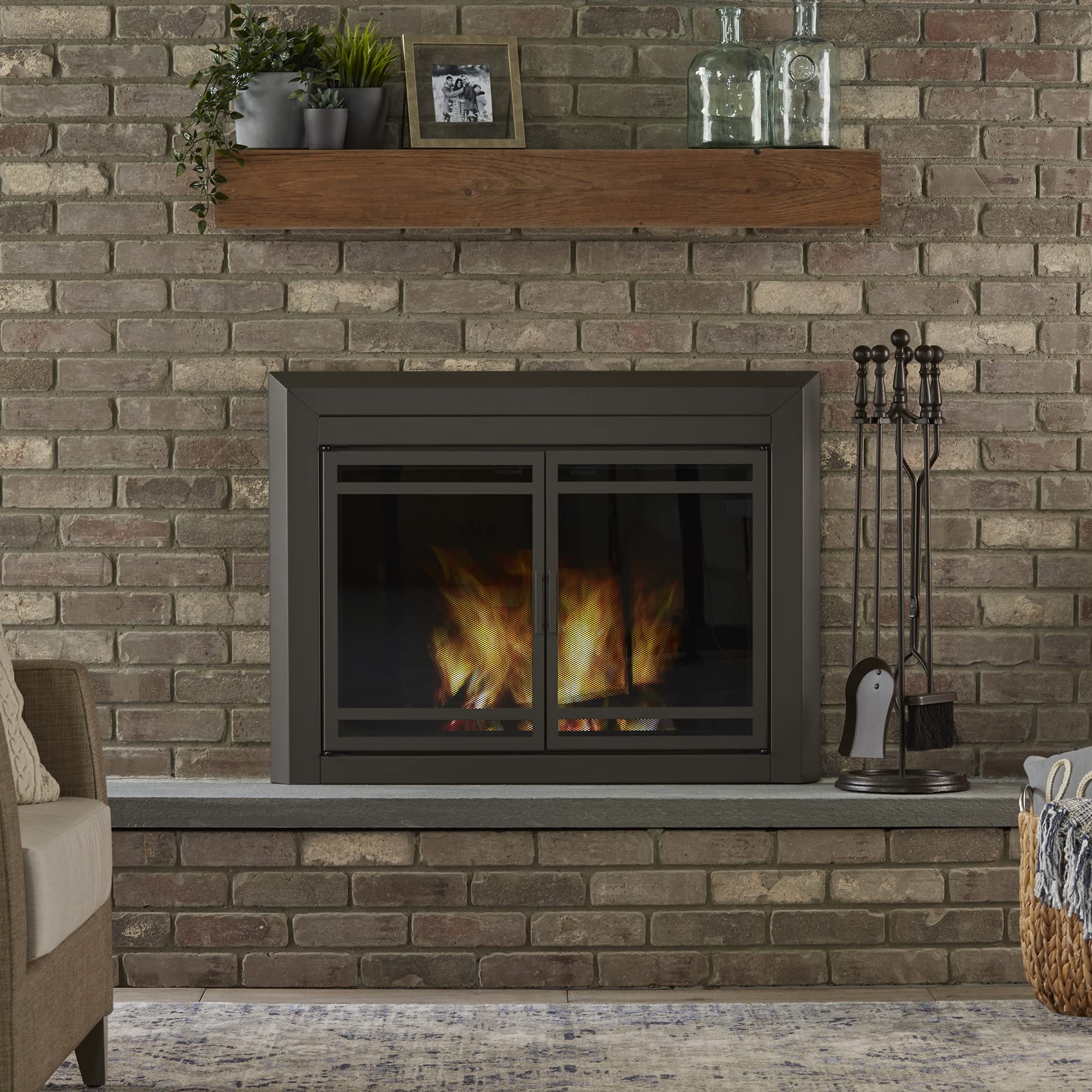 5-Piece Bronze Fireplace Tool Set