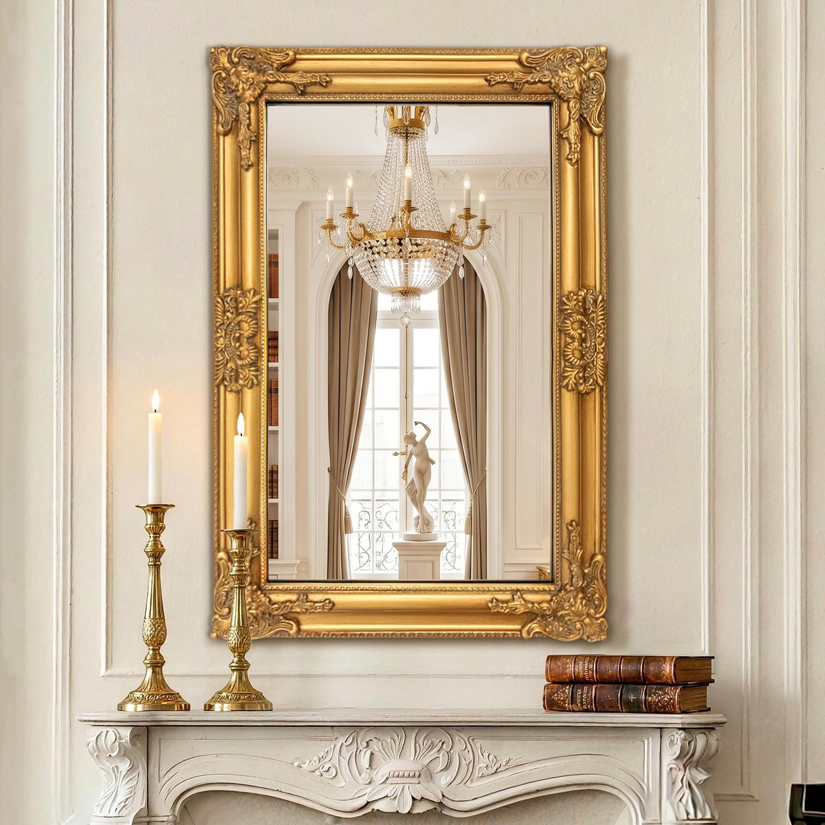 Antique Gold Baroque Wall Mirror