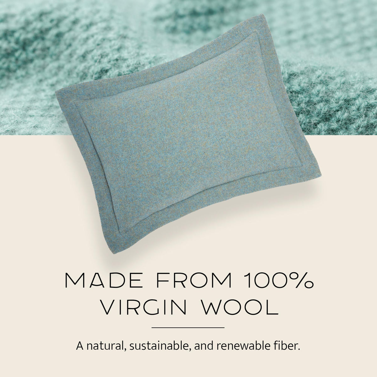 Charcoal Wool Pillow Sham