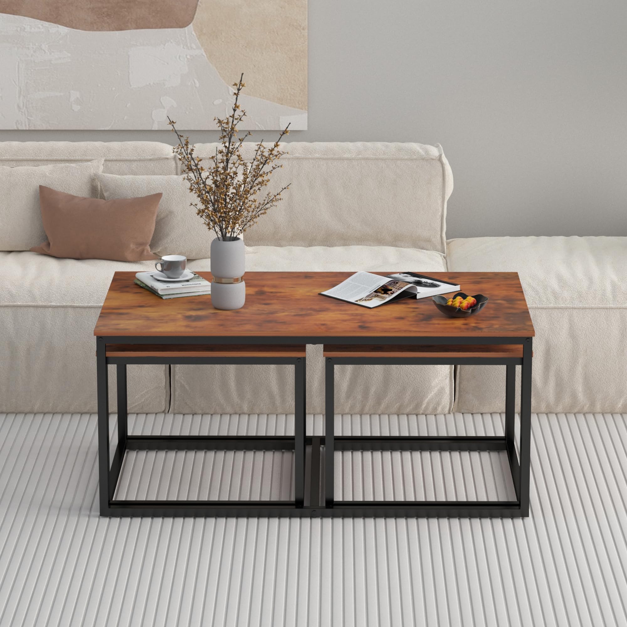 Nesting Coffee Table Set – 3 Piece