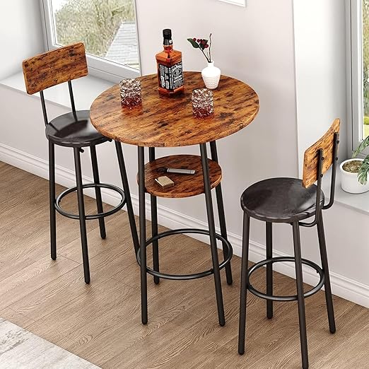 3-Piece Counter Height Bar Table Set