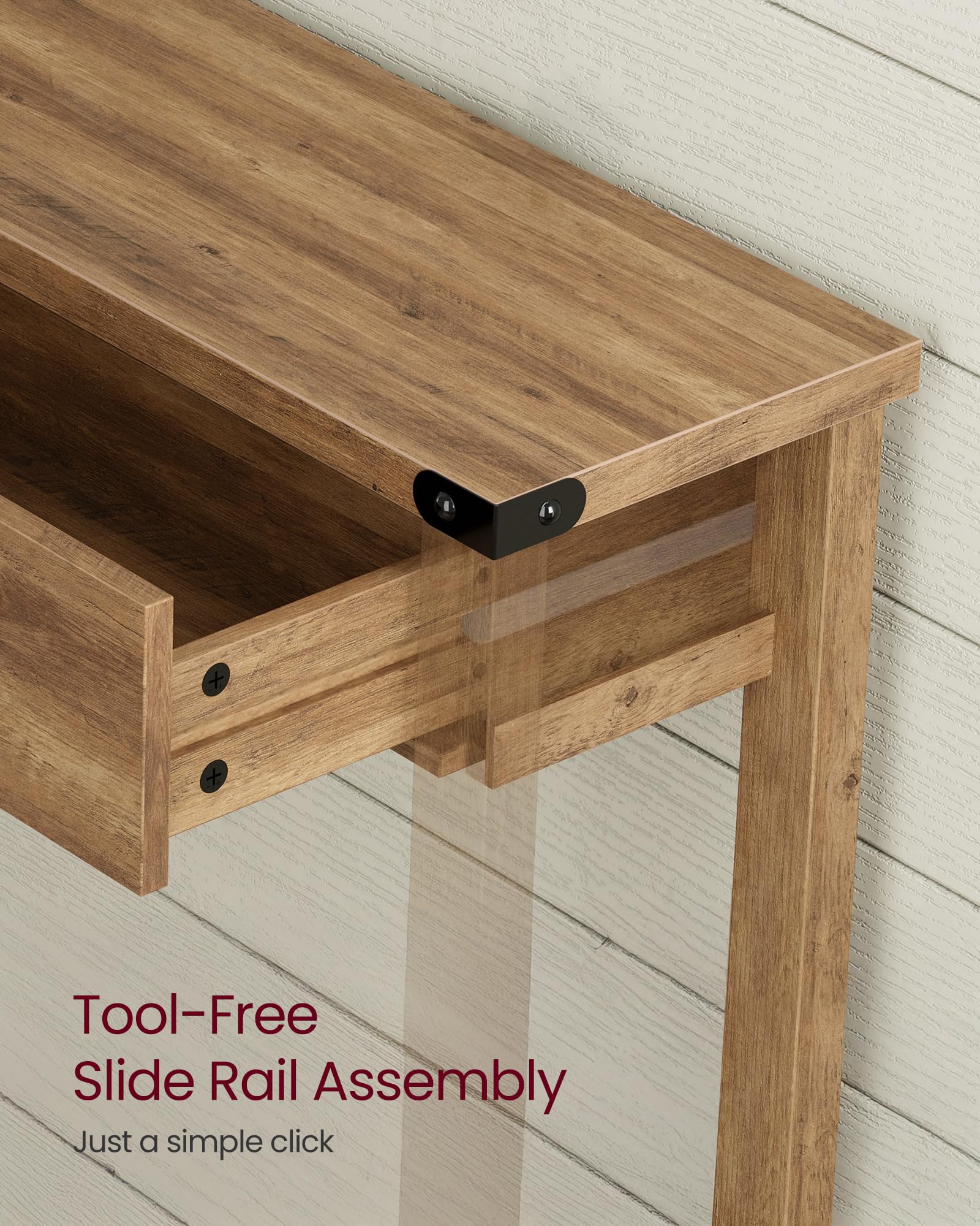 Console Table with 3 Drawers & Open Shelf