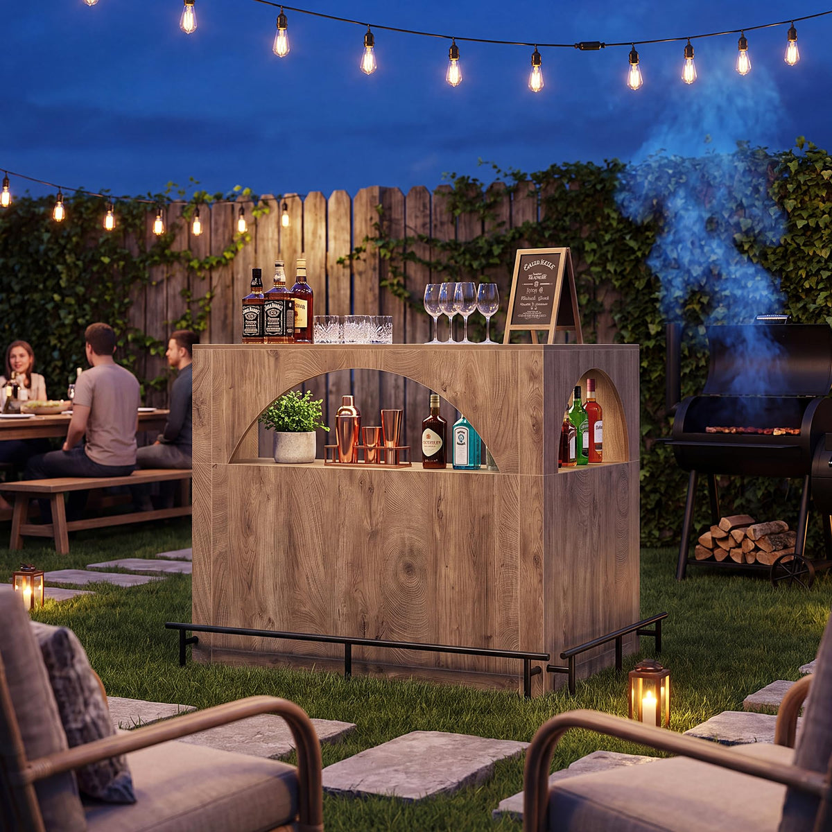 L-Shaped Corner Bar Table