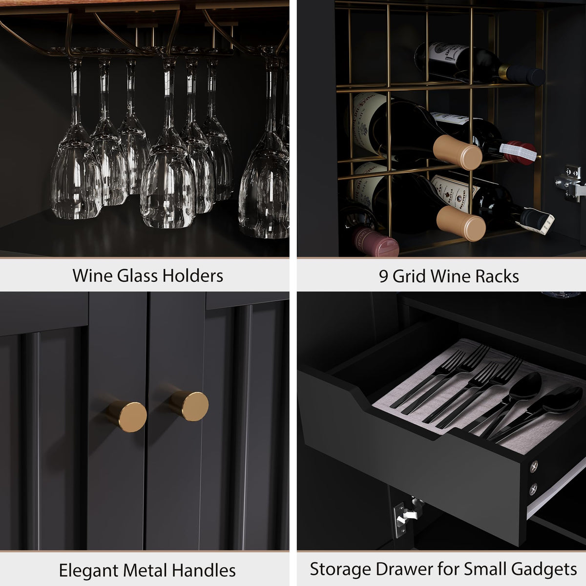 Fluted Bar Cabinet