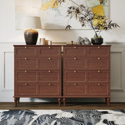 5-Drawer Dresser with Solid Wood Legs