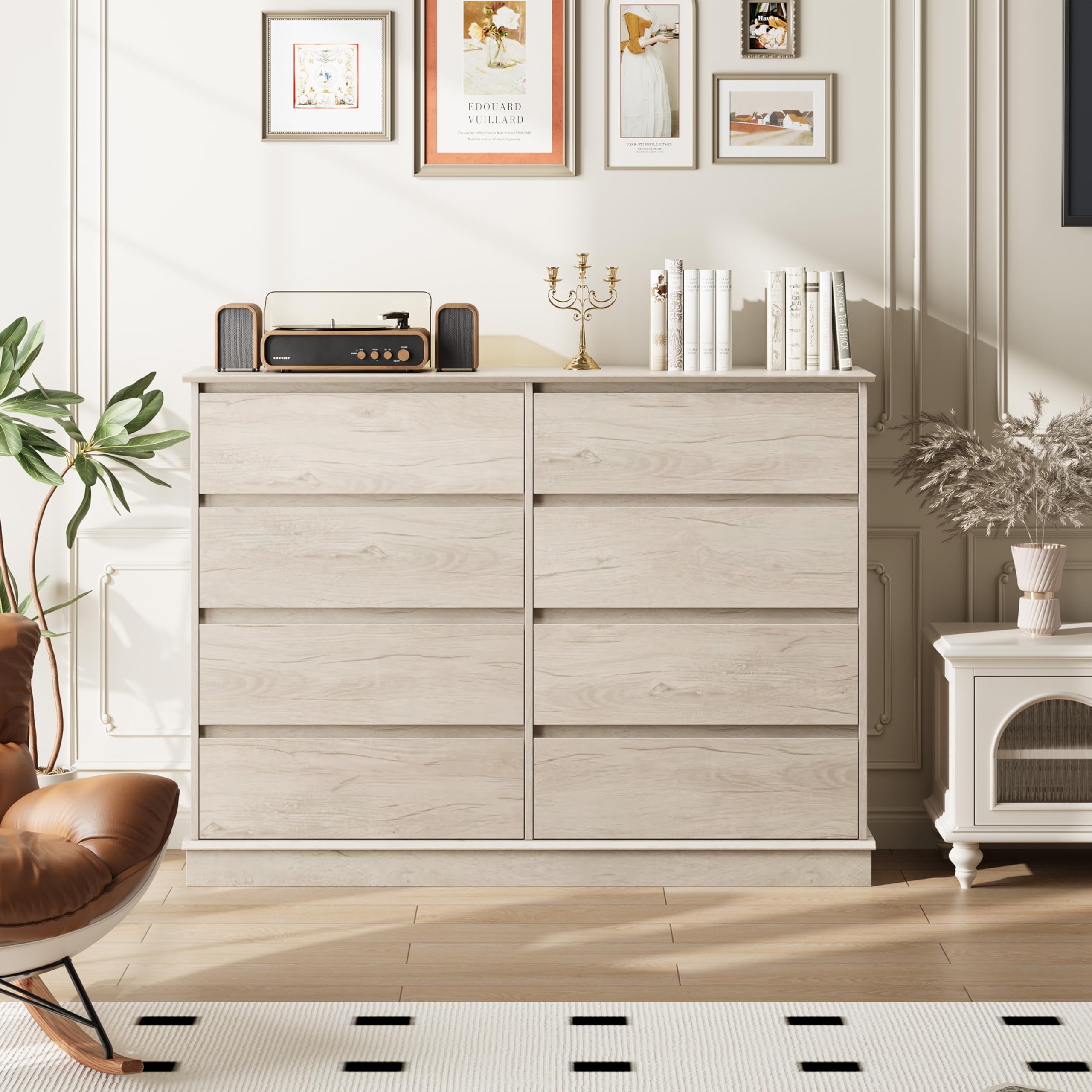 8-Drawer Dresser with Top Surface