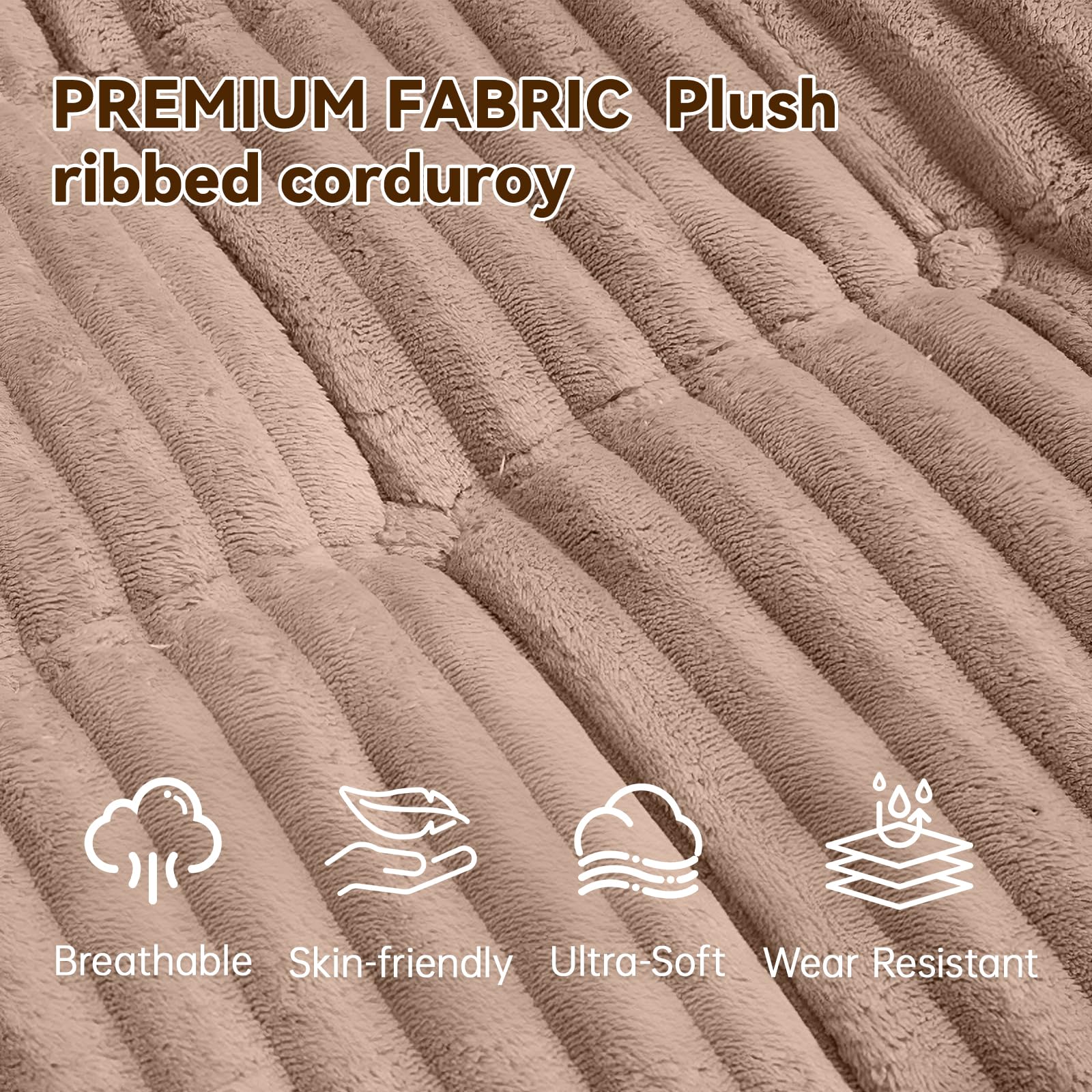 Corduroy Bean Bag Chair with Ottoman Floor Sofa