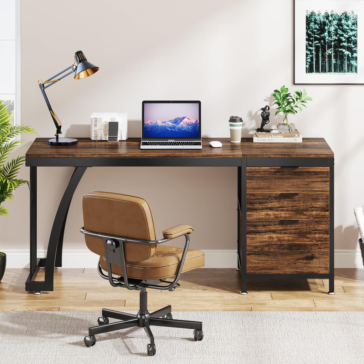 Computer Desk with 3 Drawers