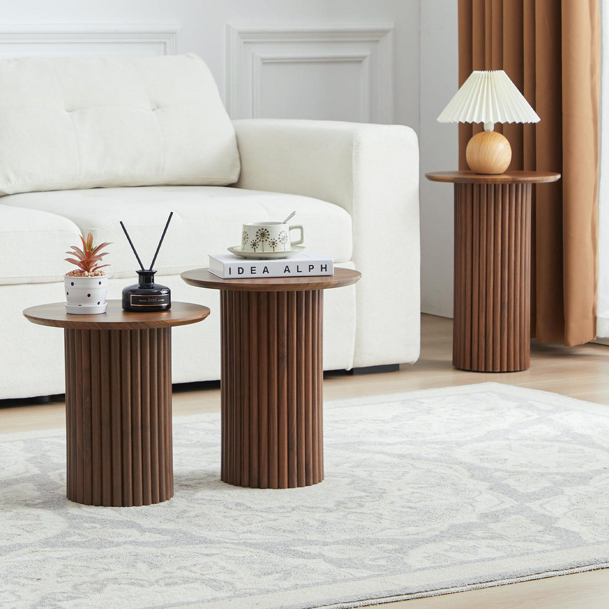 Round Nesting Tables, Set of 3