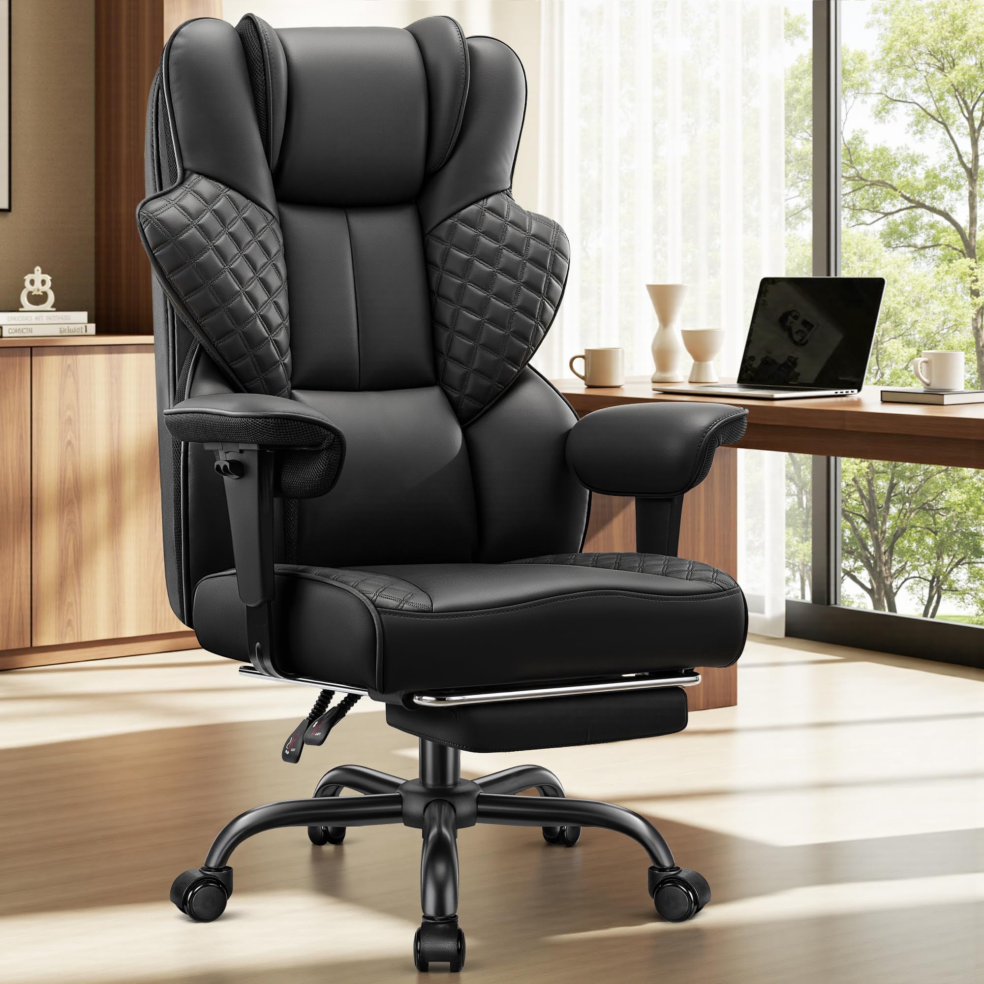 Big & Tall Ergonomic Office Chair with Footrest