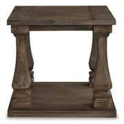 Rustic End Table with Lower Shelf
