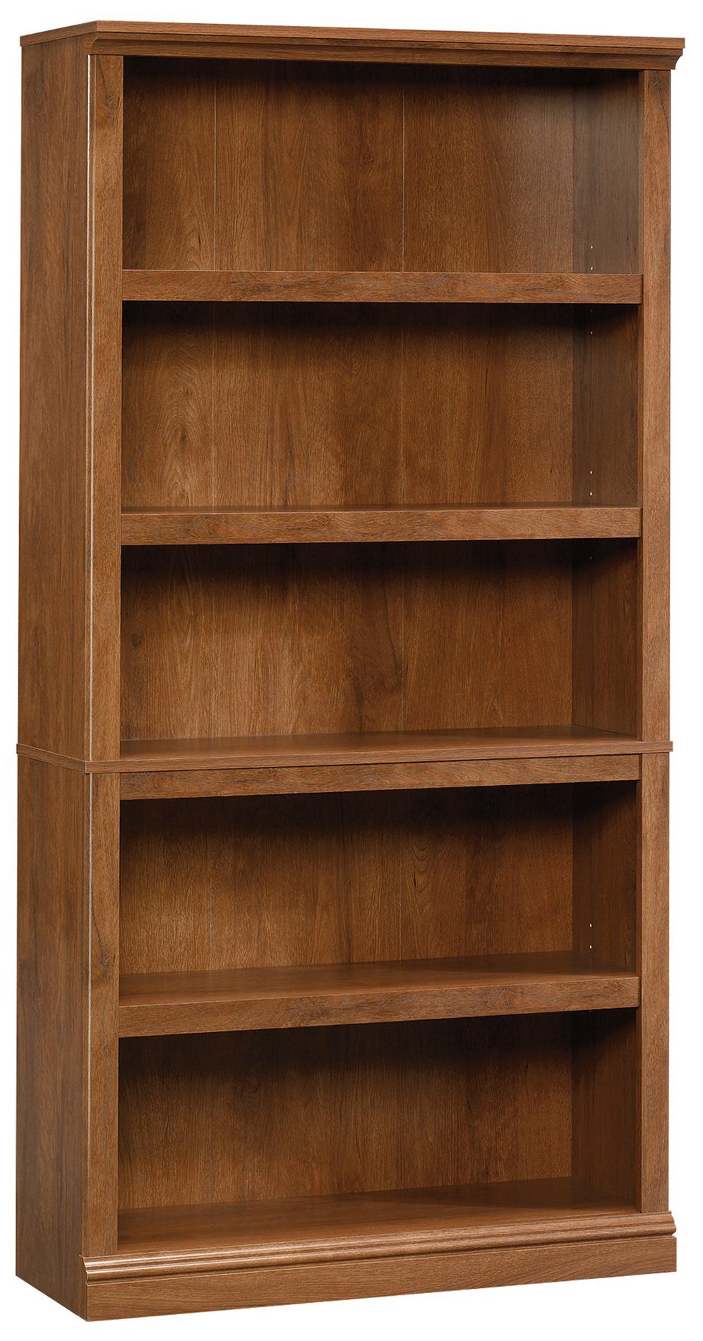 Sauder Bookcases Bundle - 5 Shelf and 3 Shelf (Oiled Oak Finish)