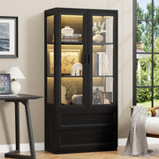 LED Display Cabinet with Drawers