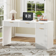 Fluted Executive Desk with Storage