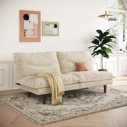 Convertible Futon Sofa Bed – Corduroy Loveseat, 69"