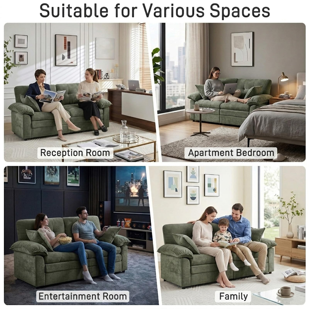 Modular Chenille Loveseat