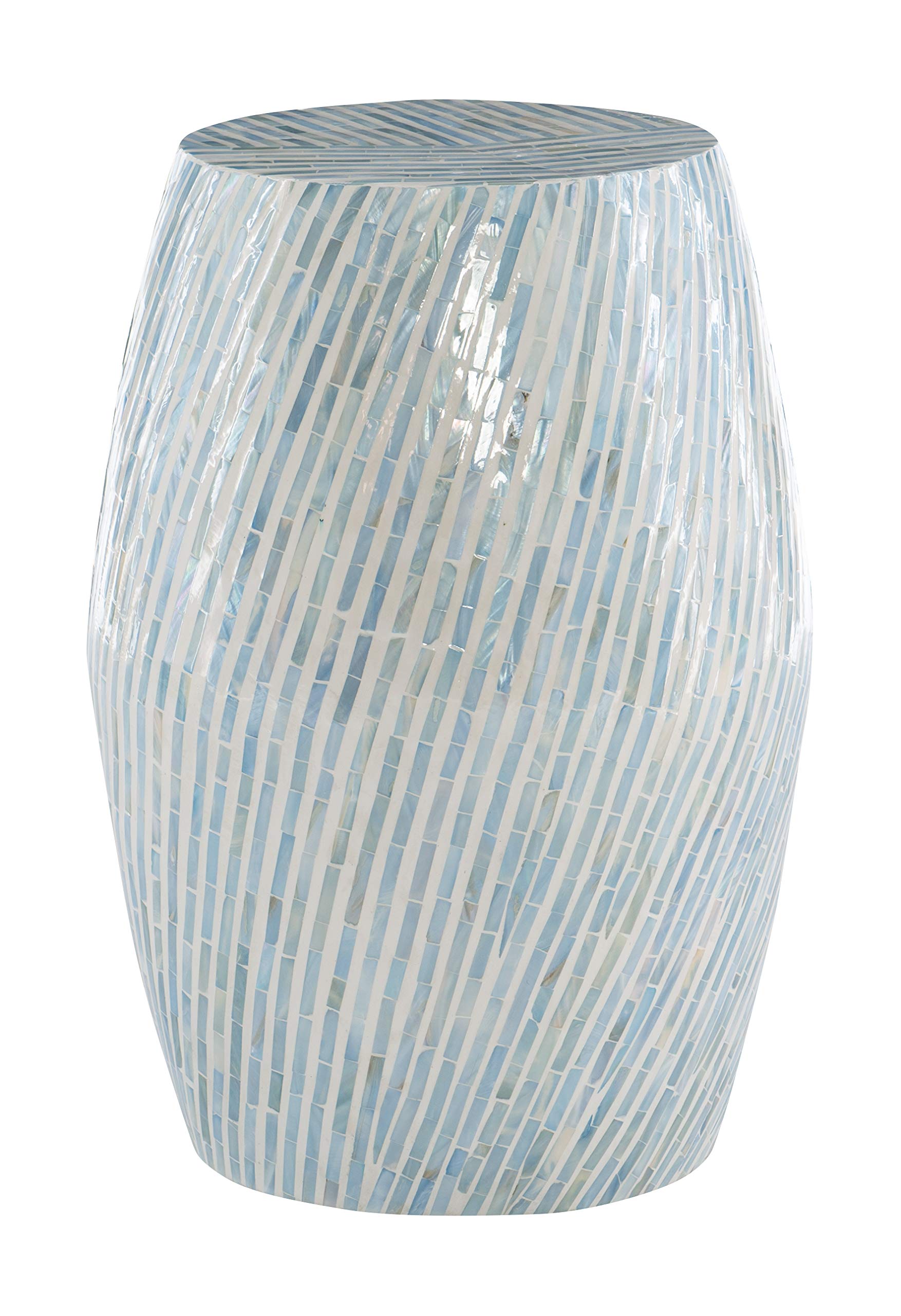 Capiz Shell Drum Accent Table