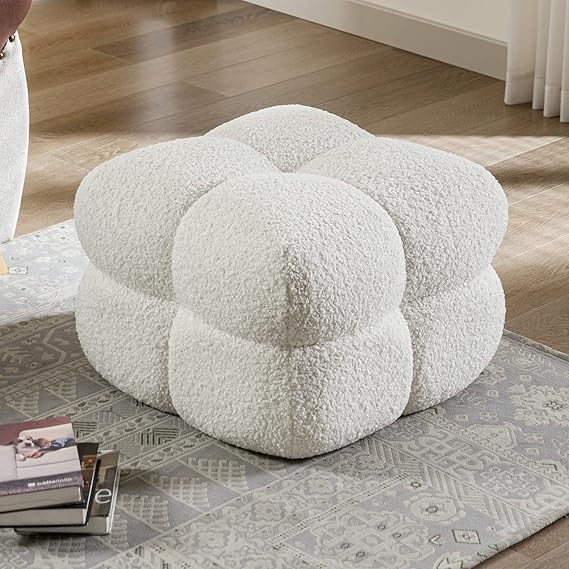 Square Upholstered Ottoman Footrest