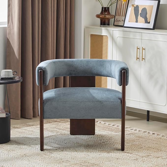 Velvet Barrel Accent Chair