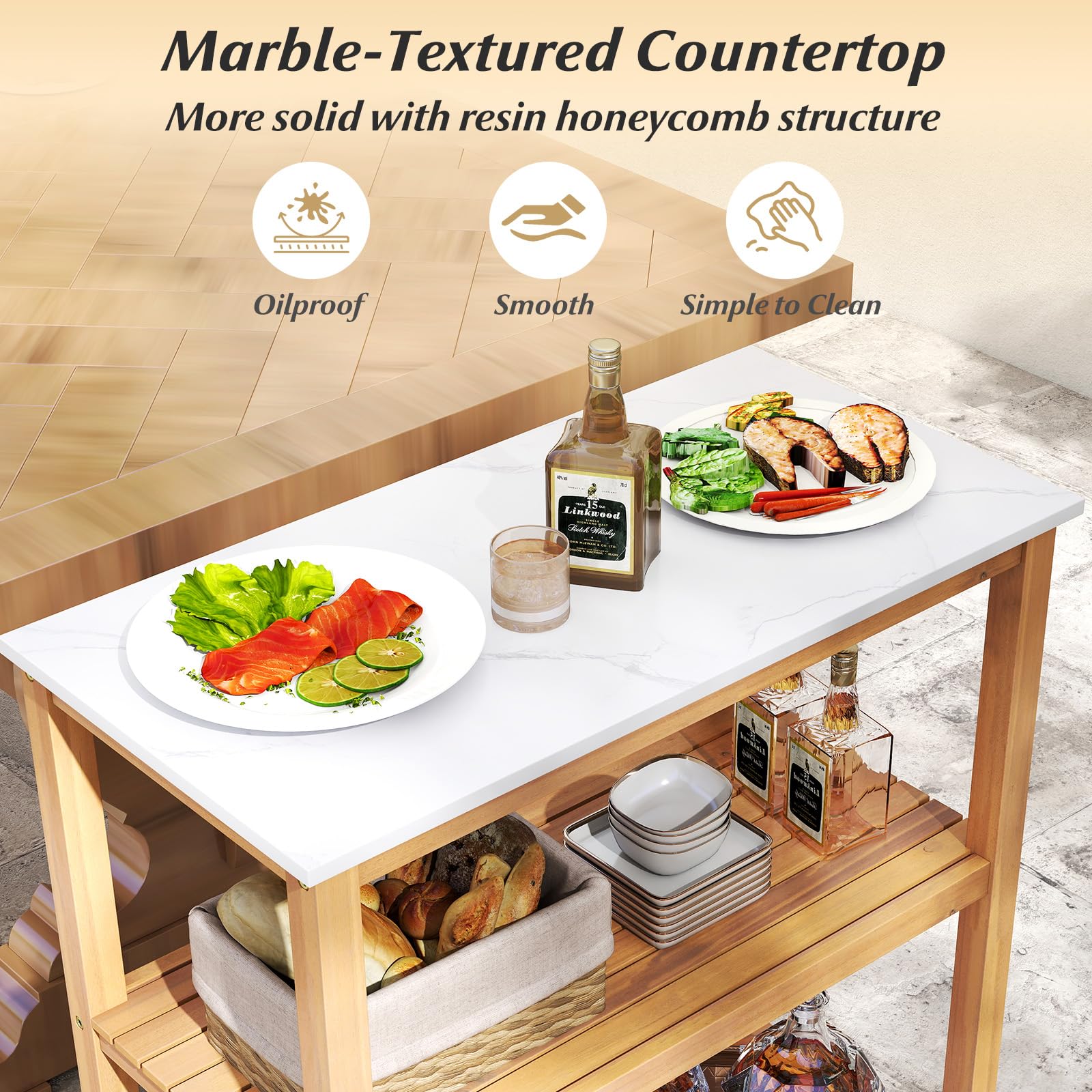 New Classic Furniture Gia Counter Table with Two Dining Chairs and Storage Shelf, 30-Inch, Cherry Brown