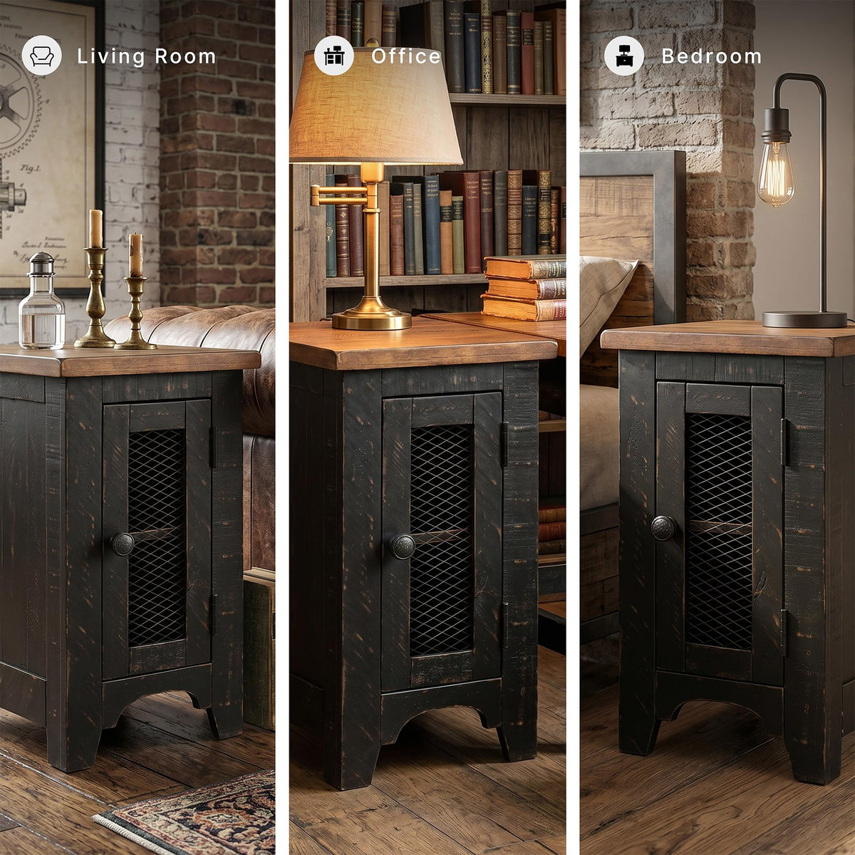 Farmhouse Storage End Table