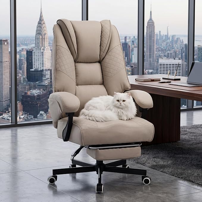 Big & Tall Gaming Office Chair with Footrest & Lumbar Support