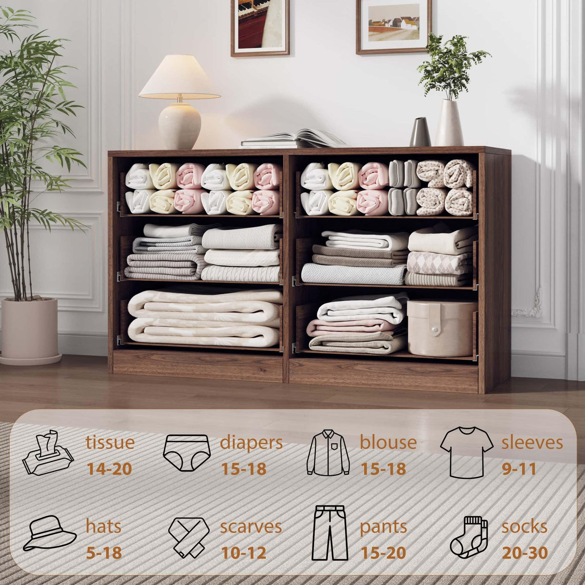 Walnut Storage Dresser