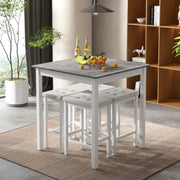 Counter Height Dining Table Set with 4 Bar Stools