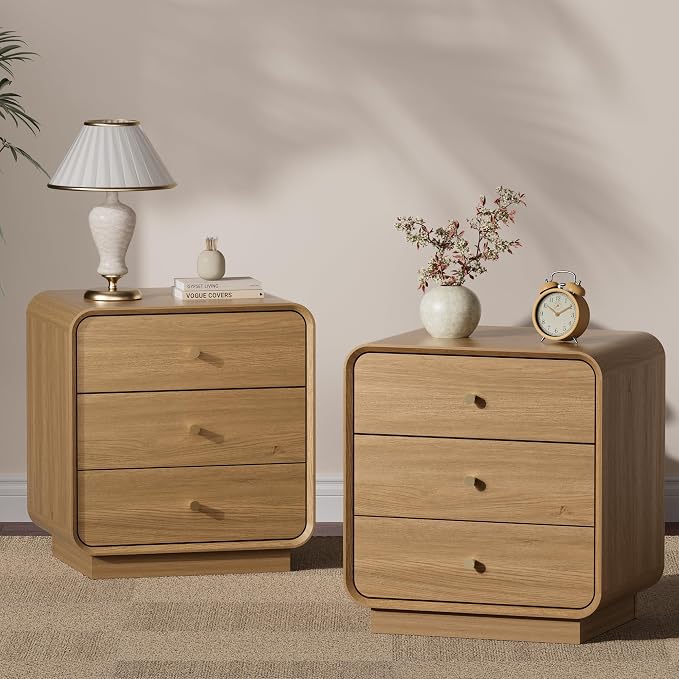 3-Drawer Nightstands Set of 2