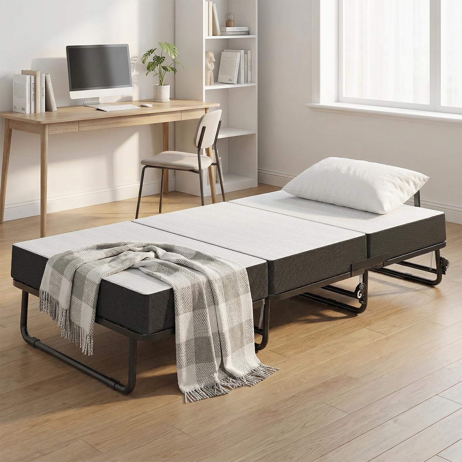 Folding Bed with Mattress - Twin