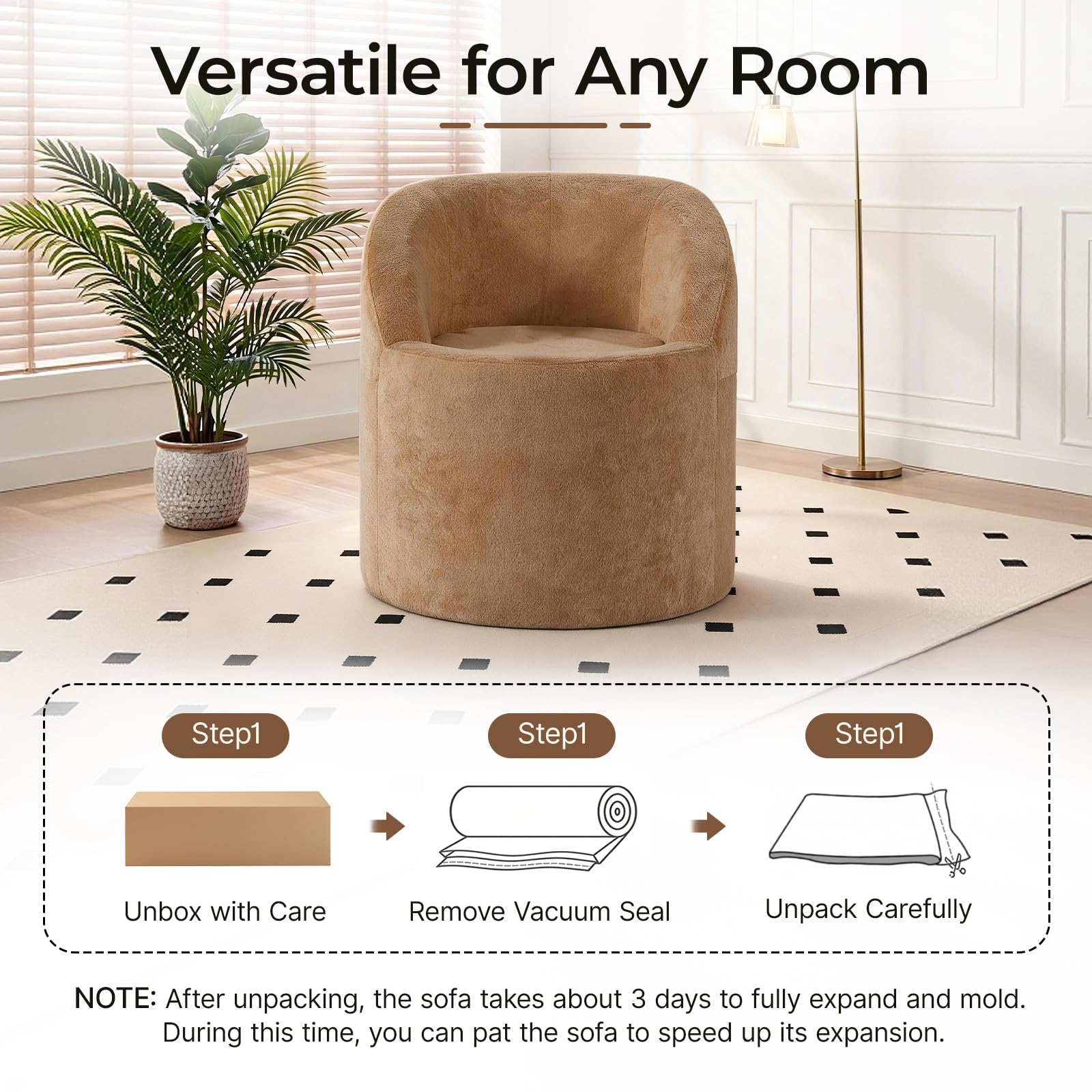 Round Barrel Accent Chair