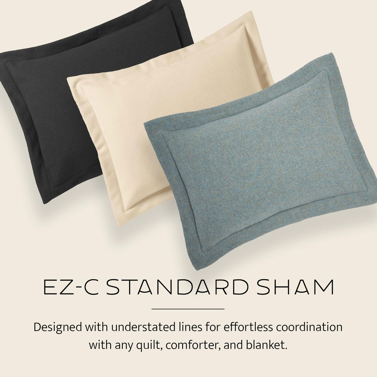 Charcoal Wool Pillow Sham