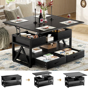 4-in-1 Lift Top Coffee Table with Storage