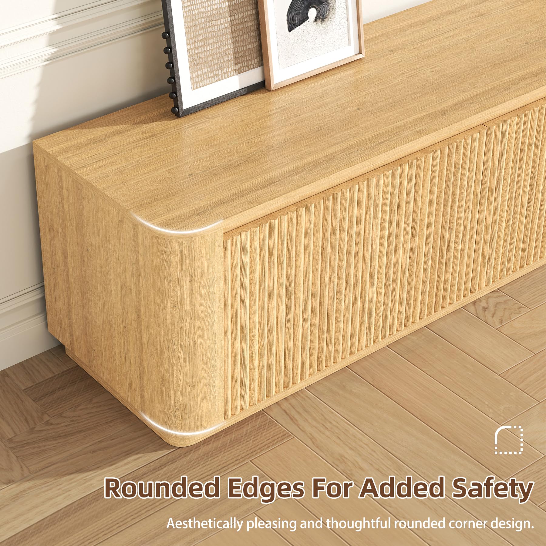 Modular TV Stand with Hidden Storage Cabinet