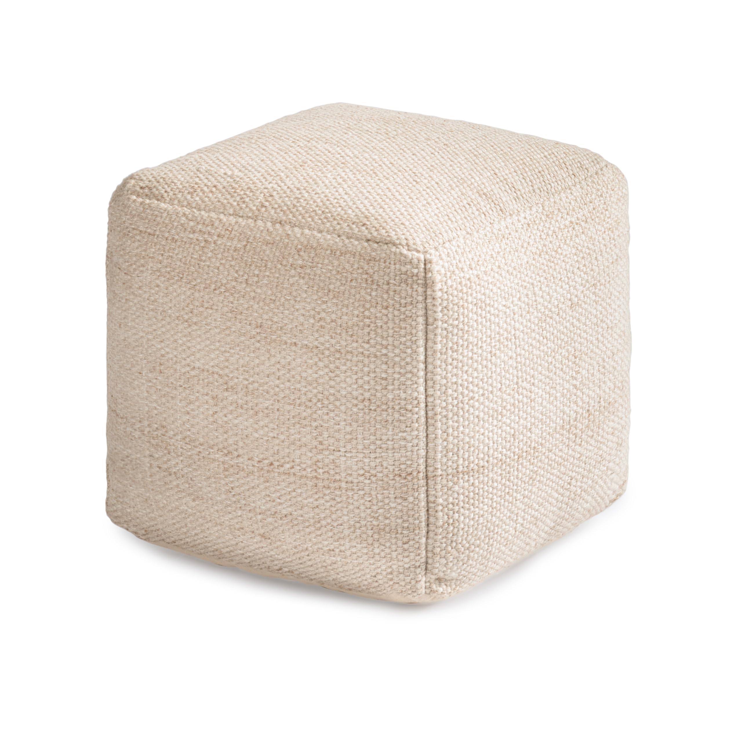 Square Pouf Ottoman Footrest