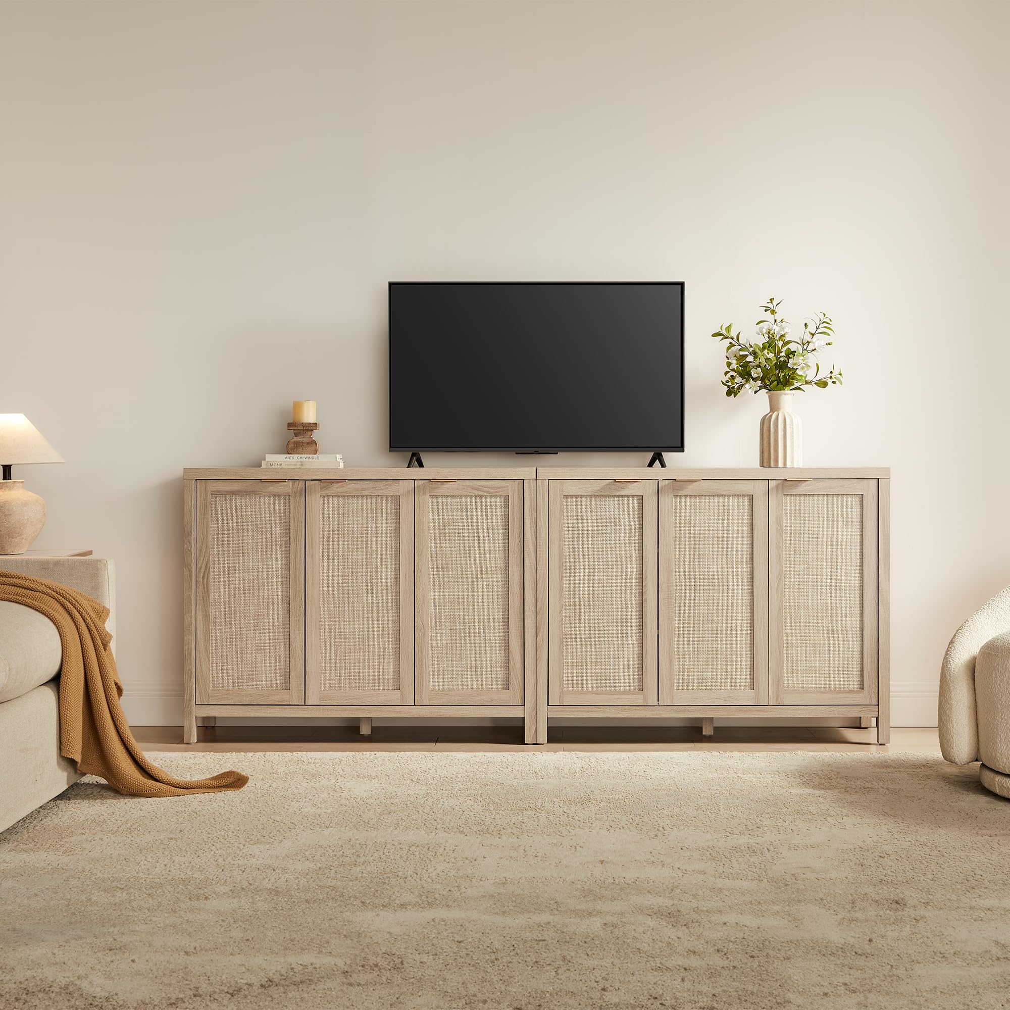 Rattan Buffet Cabinet with Storage
