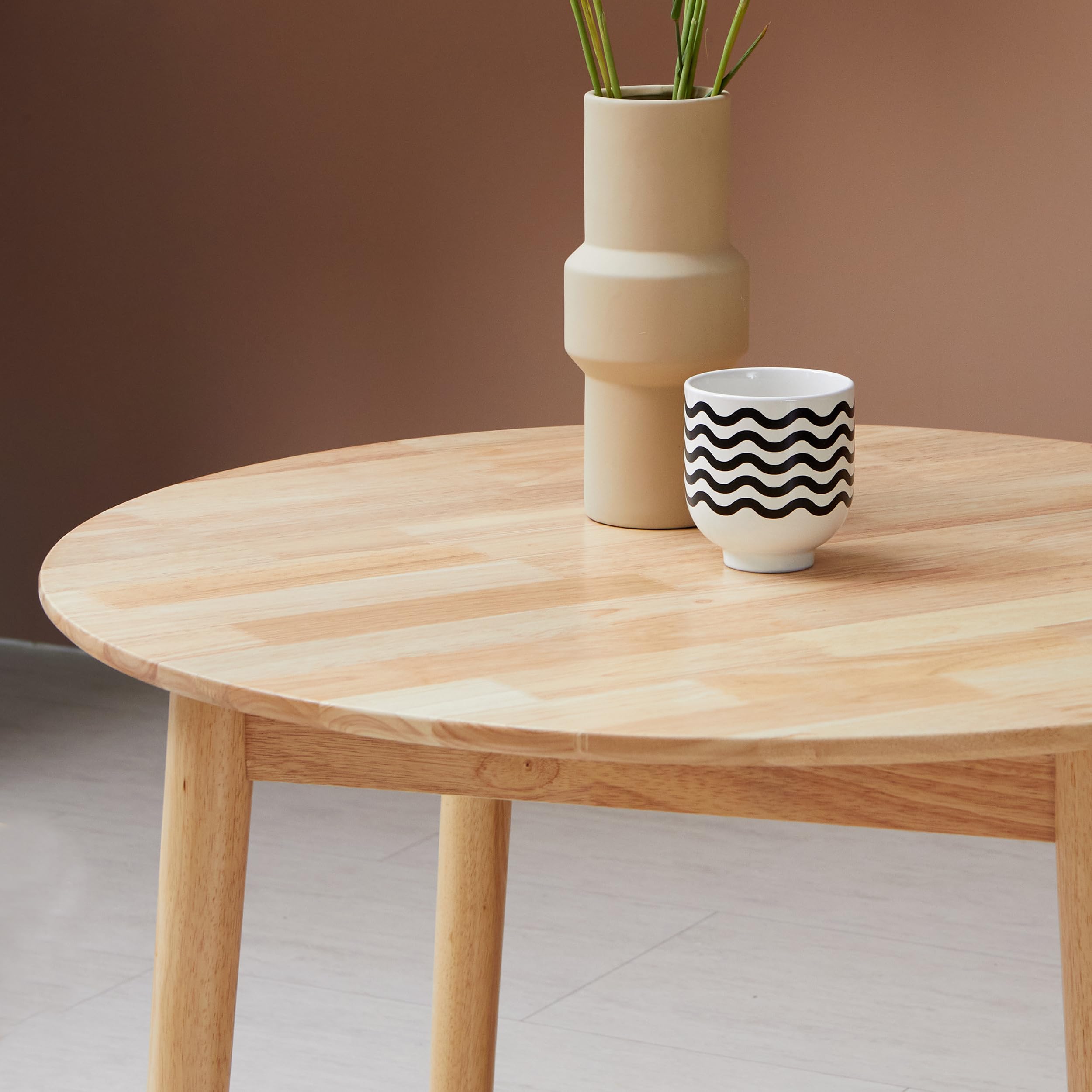 Round Solid Wood Dining Table 35.4"